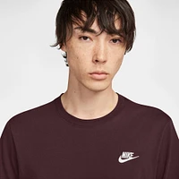 Nike Mens Club T-Shirt - Maroon/Maroon