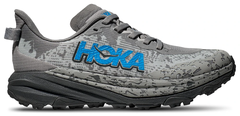 HOKA Girls Speedgoat 6 - Girls' Grade School Running Shoes Galactic Grey/Blue