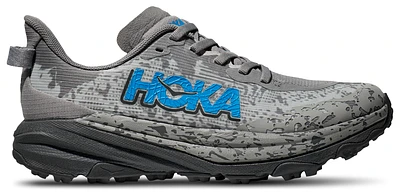 HOKA Girls Speedgoat 6 - Girls' Grade School Running Shoes Galactic Grey/Blue