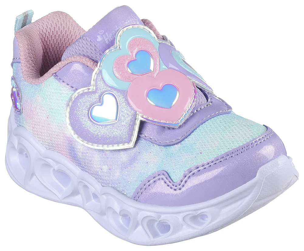 Skechers Girls Heart Lights - Girls' Toddler Shoes Purple/Multi