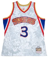 Mitchell & Ness Mens 76ers CNY Jersey - White/Gold