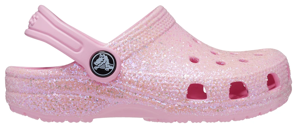 Crocs Girls Glitter Clogs - Girls' Toddler Shoes Flamingo