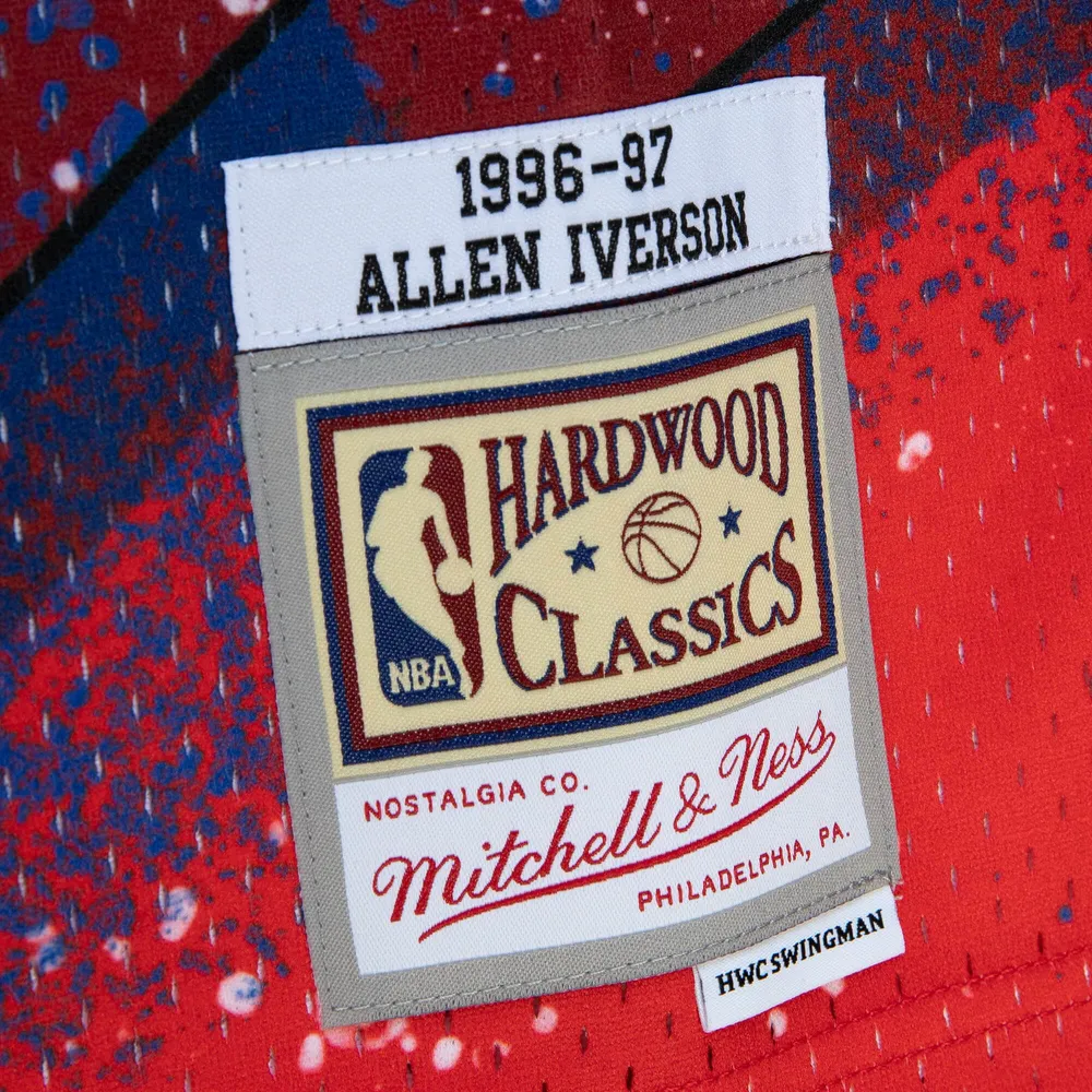 Mitchell & Ness Mens Allen Iverson Mitchell & Ness 76ers Hyp Hoops Jersey