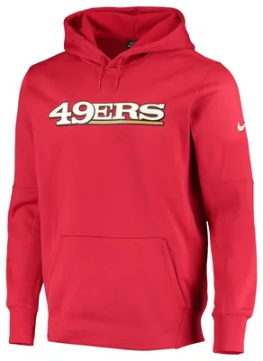 Nike Men's Scarlet San Francisco 49ers Wordmark Performance Pullover Hoodie - Scarlet