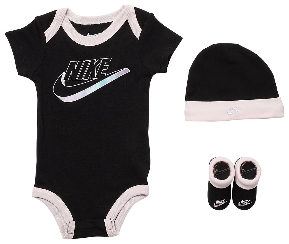 Nike Hat Bodysuit Booties 3 Piece Set - Girls' Infant