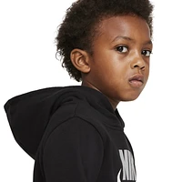 Nike Boys HBR Hoodie - Boys' Preschool Light Smoke Grey/White/Black