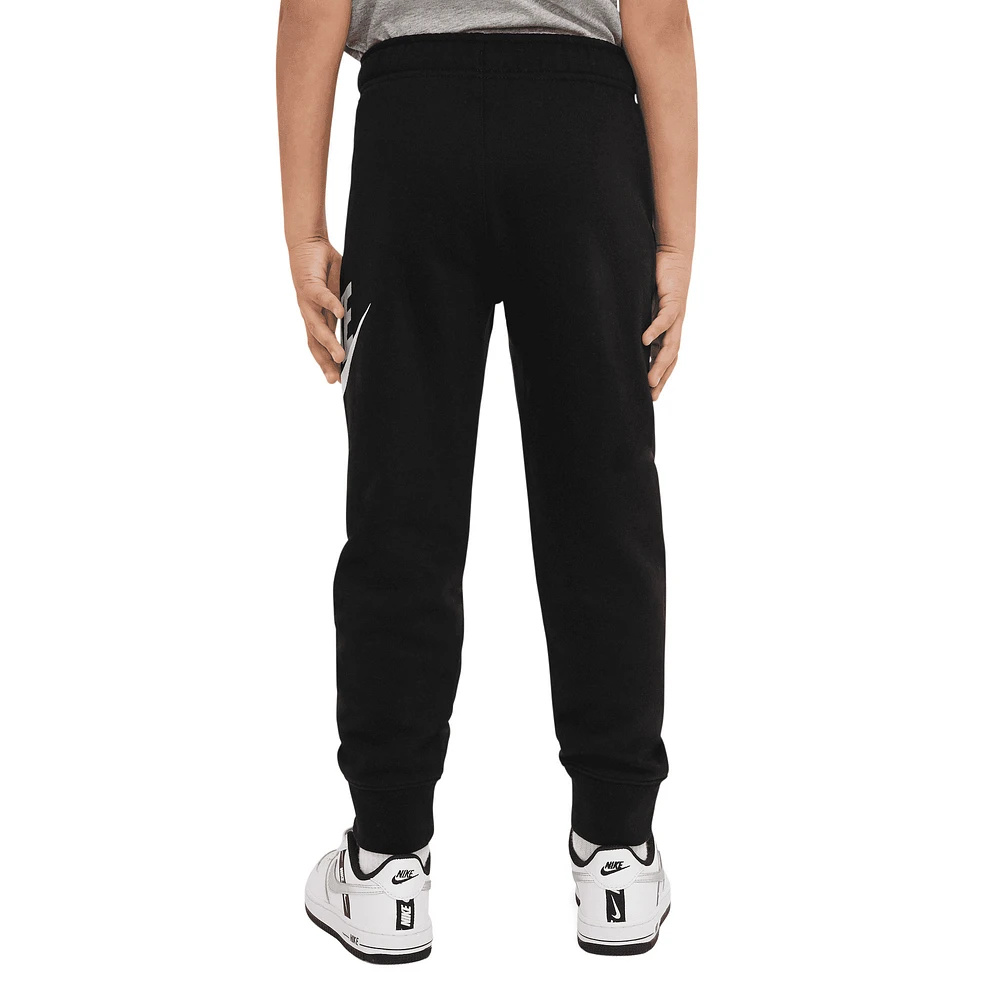 Nike Boys Club HBR Joggers - Boys' Preschool Black/Light Smoke Grey/White