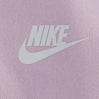 Nike Girls Club Fleece High Low FZ Hoodie - Girls' Preschool Pink Foam/Black