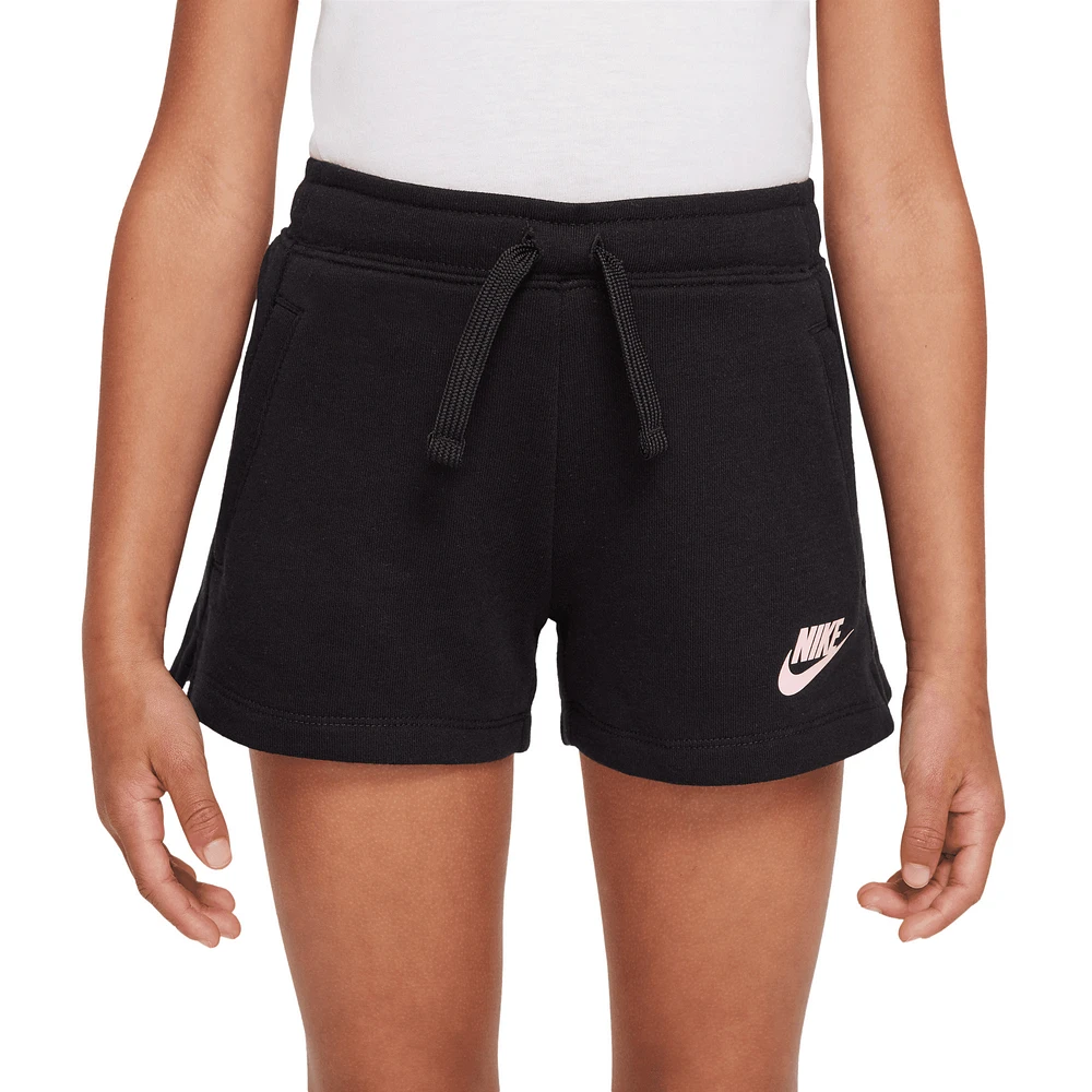 Nike Girls Club Fleece Shorts - Girls' Preschool Black/Pink