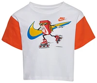 Nike Girls Nike Cool After School Graphic T-Shirt - Girls' Preschool White/Black Size 6X