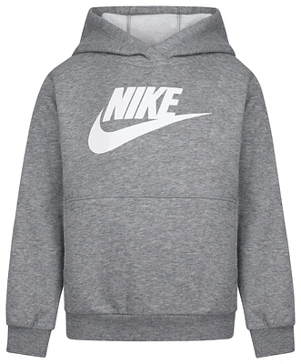 Nike Boys NSW Club HBR Pullover Hoodie - Boys' Preschool White/Dark Grey Heather