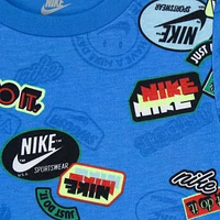 Nike Boys Nike NSW Printed FT Shorts Set - Boys' Toddler Black/Black Size 3T