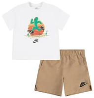 Nike Boys Nike Grow For It Shorts Set - Boys' Toddler Sanddrift/Brown Size 2T