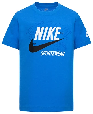 Nike Boys Retro Sportswear Short Sleeve T-Shirt - Boys' Preschool Light Photo Blue/Blue