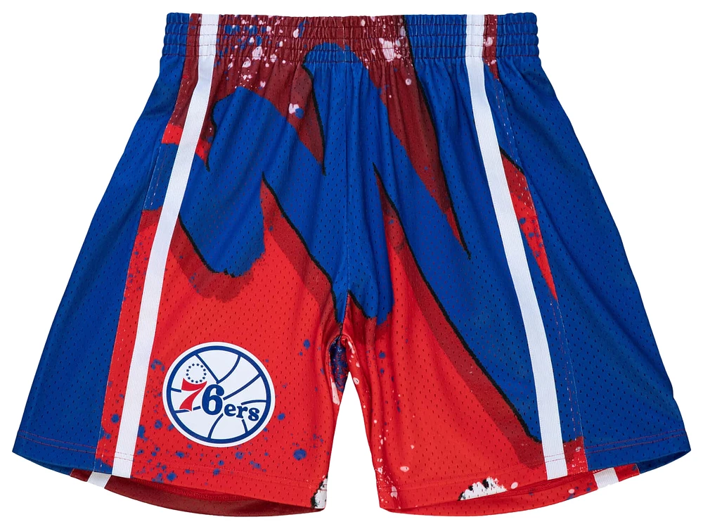 Mitchell & Ness Mens 76ers Hyp Hoops Shorts - Red