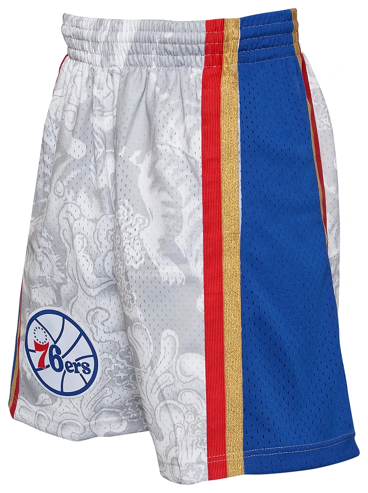 Mitchell & Ness Mens 76ers CNY Shorts - Gold/White