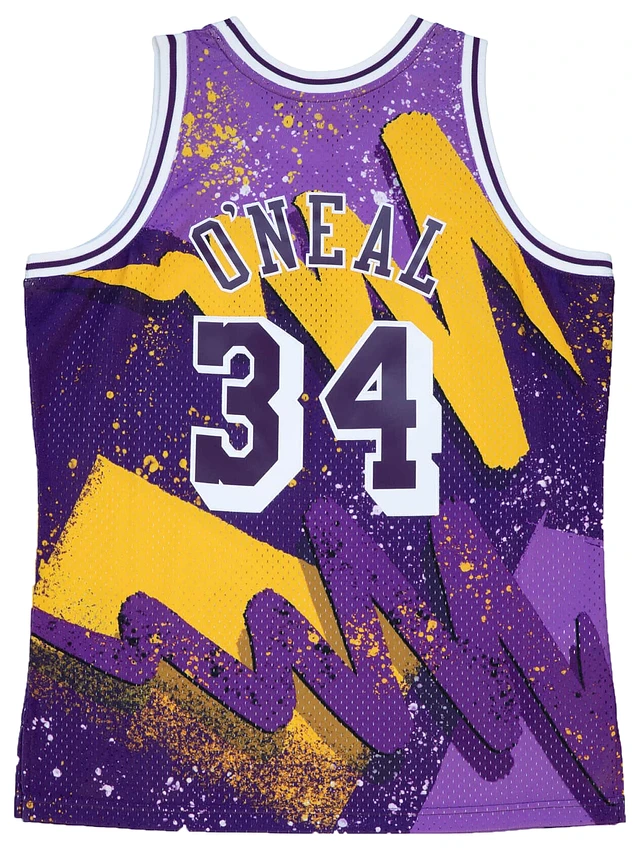 Mitchell & Ness Mens Lakers CNY Jersey - Purple/Gold Size L