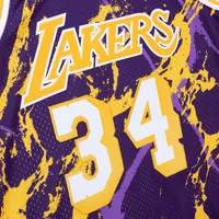 Mitchell & Ness Mens Shaquille O'neal Mitchell & Ness Lakers Marble Jersey