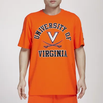 Pro Standard Mens Virgina Stacked Logo T-Shirt - Orange/Orange