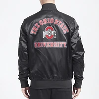 Pro Standard Mens Ohio State Classic Satin Jacket - Red/Black