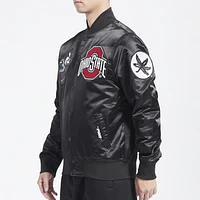 Pro Standard Mens Ohio State Classic Satin Jacket - Red/Black