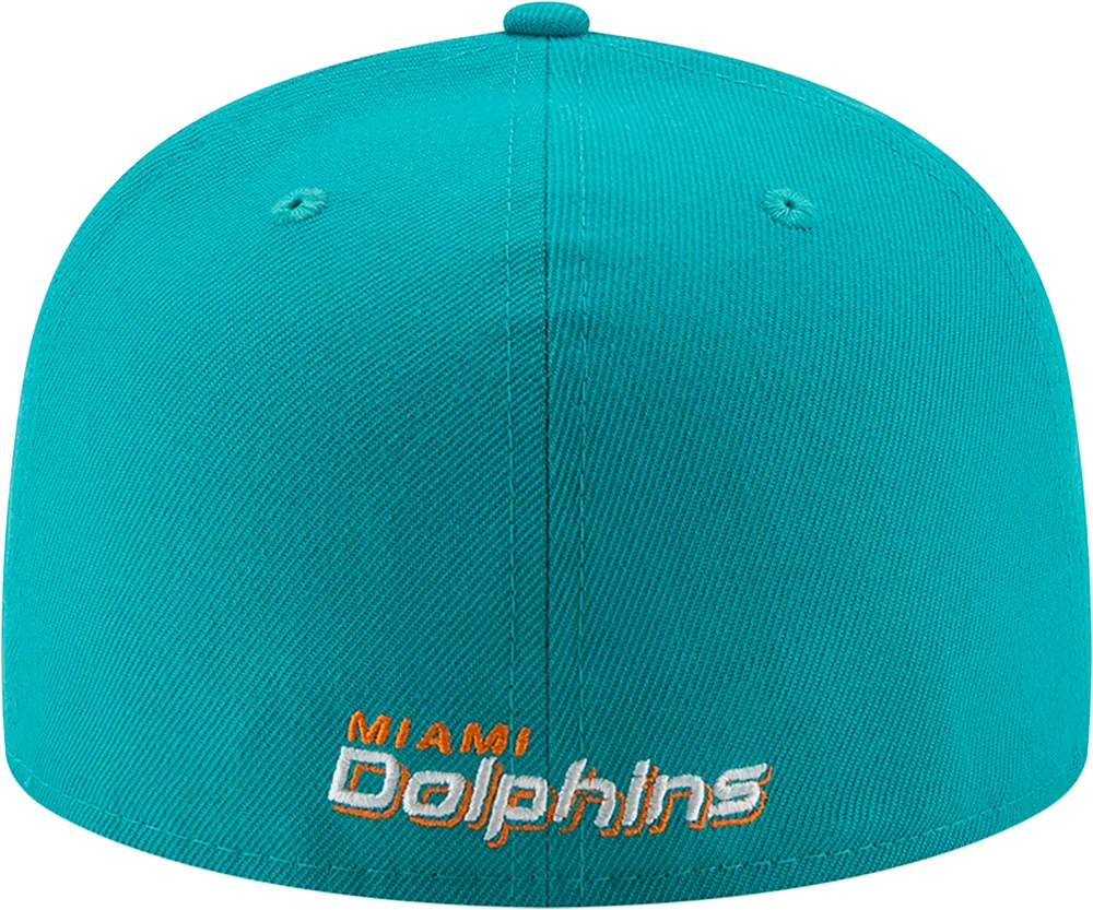 New Era Mens New Era Dolphins 5950 T/C Fitted Cap - Mens Teal/Orange Size 7