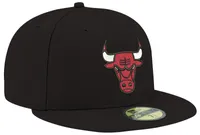 New Era Mens New Era Bulls 59Fifty Team Cap - Mens Black Size 7