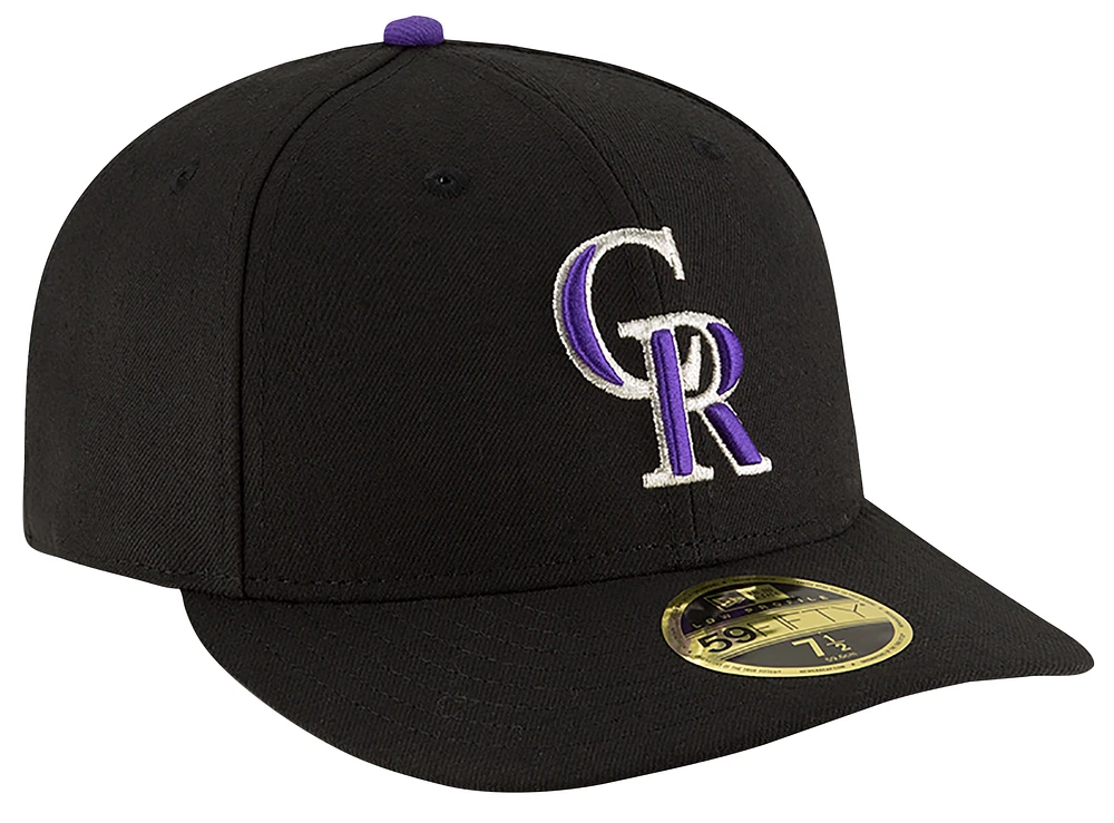 New Era Mens New Era Rockies 59Fifty Authentic LP Cap - Mens Black Size 7