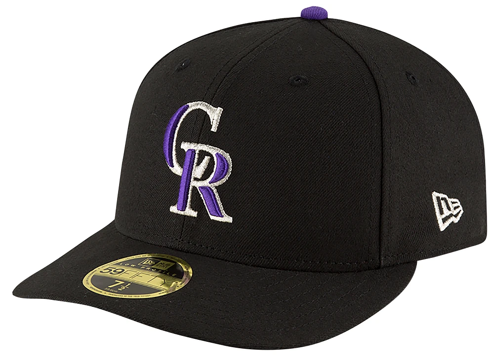 New Era Mens New Era Rockies 59Fifty Authentic LP Cap - Mens Black Size 7