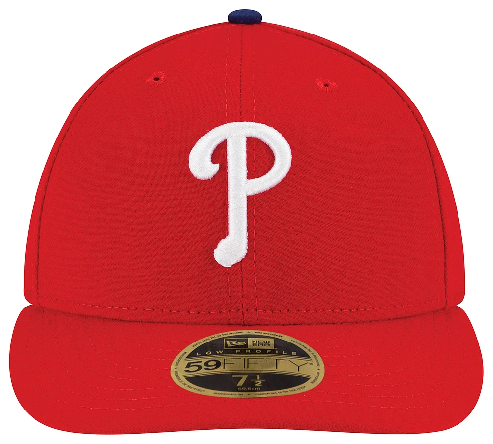 New Era Mens Phillies 59Fifty Authentic LP Cap - Red