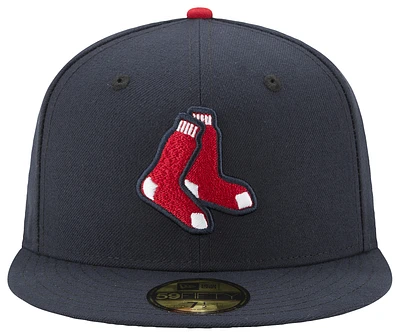 New Era Red Sox 59Fifty Authentic Cap - Adult Navy/Red