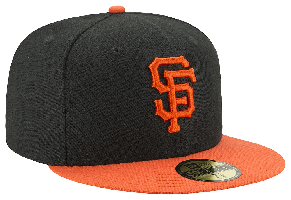 New Era New Era Giants 59Fifty Authentic Cap - Adult Orange/Black/White Size 7