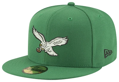 New Era Mens New Era Eagles 5950 T/C Fitted Cap - Mens Green/White Size 7