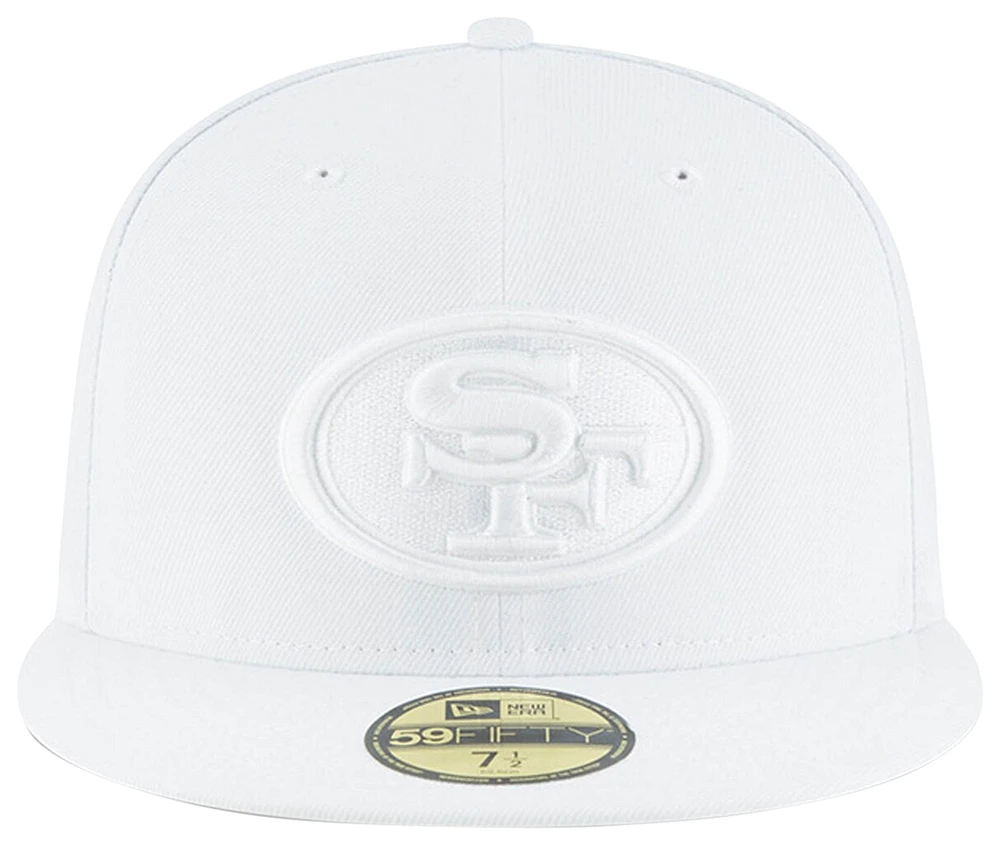 New Era Mens New Era 49ers 59Fifty Fitted Hat - Mens White Size 8
