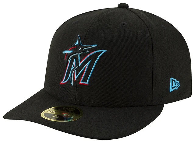 Miami Florida Marlins BOTANICAL SIDE-PATCH Black Fitted Hat