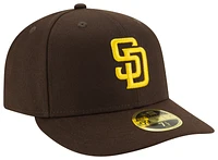 New Era Mens Padres 59Fifty Authentic Collection Cap - Brown/Brown
