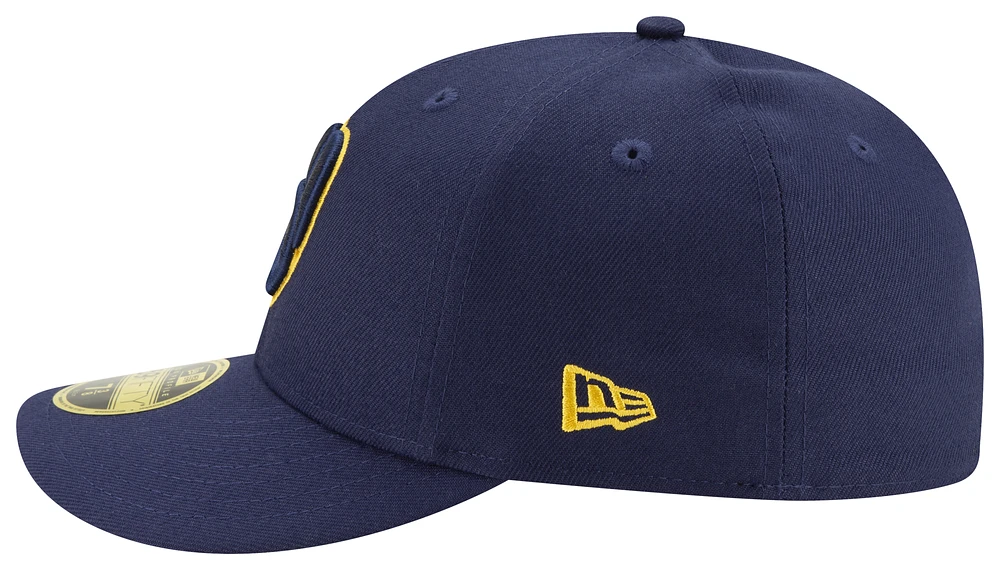 New Era Mens New Era Brewers 59Fifty Authentic Collection Cap