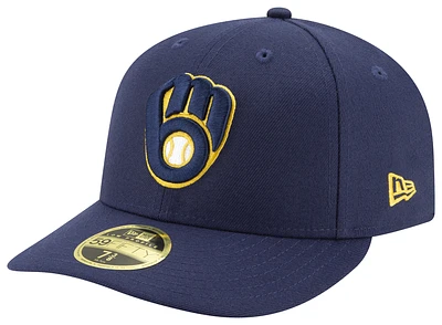 New Era Mens New Era Brewers 59Fifty Authentic Collection Cap - Mens Navy/Navy Size 7