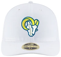 New Era Mens Rams 59Fifty Low Profile Fitted Hat - White