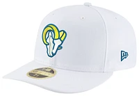 New Era Mens Rams 59Fifty Low Profile Fitted Hat - White