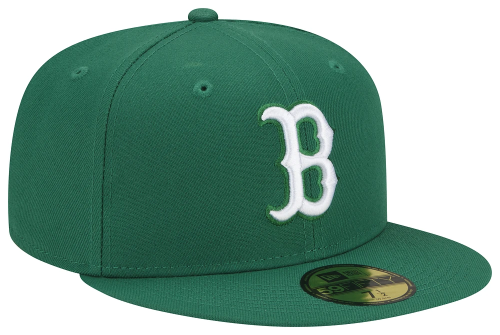 New Era Mens New Era Sox Logo White 59Fifty Fitted Cap
