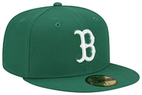New Era Mens New Era Sox Logo White 59Fifty Fitted Cap