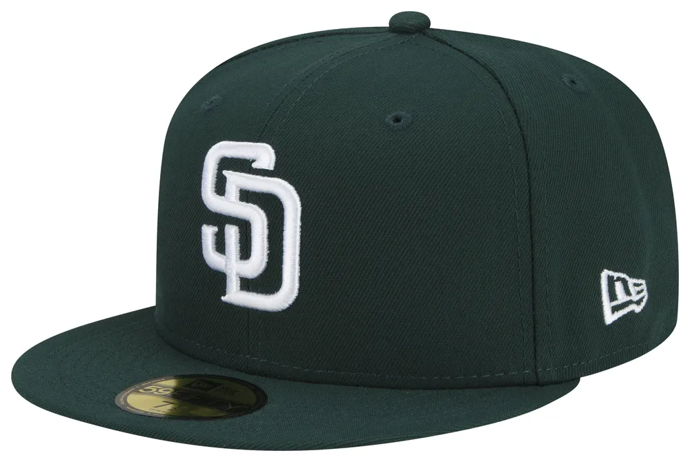 New Era Padres Logo White 59Fifty Fitted Cap - Men's