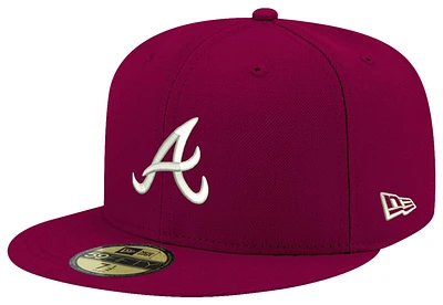 New Era Braves Logo White 59Fifty Fitted Cap