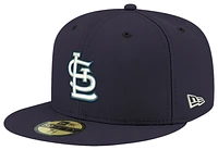 New Era Mens Cardinals Logo White 59Fifty Fitted Cap - Navy/Navy