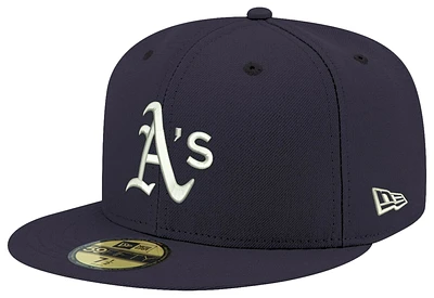 New Era A's Logo White 59Fifty Fitted Cap