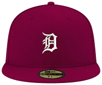New Era Mens Tigers Logo White 59Fifty Fitted Cap - Cardinal/Cardinal