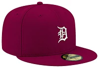 New Era Mens New Era Tigers Logo White 59Fifty Fitted Cap - Mens Cardinal/Cardinal Size 7