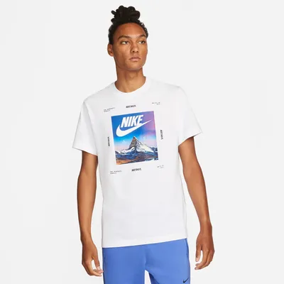 Nike Mens Nike NSW SI T-Shirt - Mens White/Blue Size S