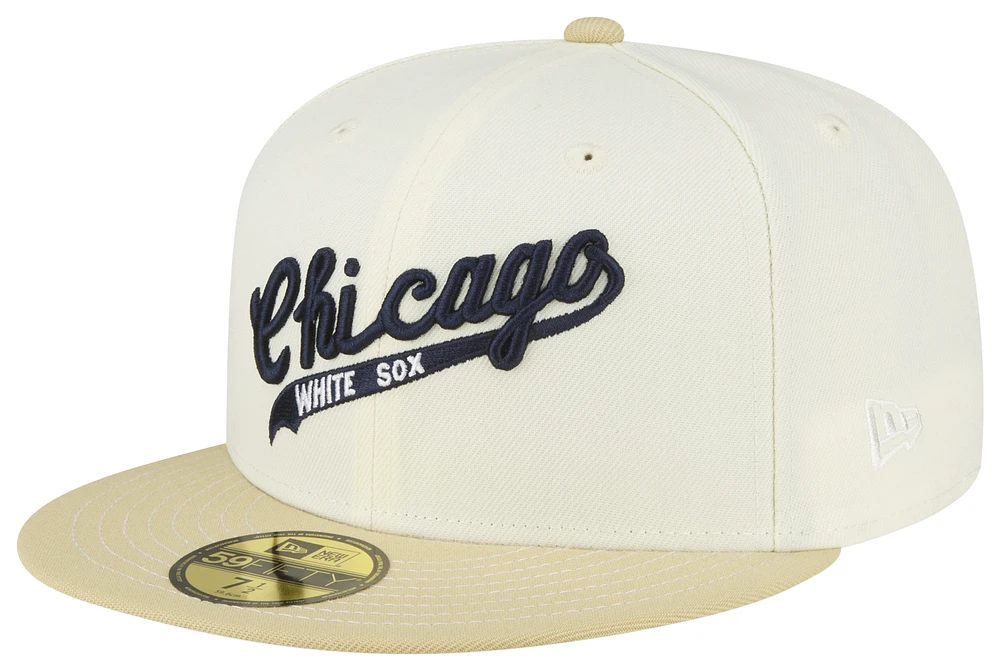 New Era White Sox 5950 Chrome Fitted Cap - Men's